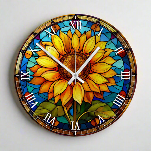 Sunflower Suncatcher Effect Clock